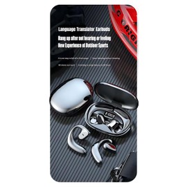 Travel Translator Headphones 144 Languages Translators Device Real Time Simultaneous Translation HD, Music and Calling 3 in 1 Earphone with Case (Blue)