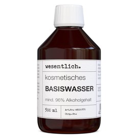 Cosmetic Base Water 500 ml Minimum 96% Alcohol for Making DIY Cosmetics by wesentlich.