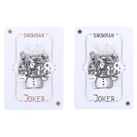 Bicycle Snowman Back Red & Green Bicycle Playing Cards 2 Deck Set