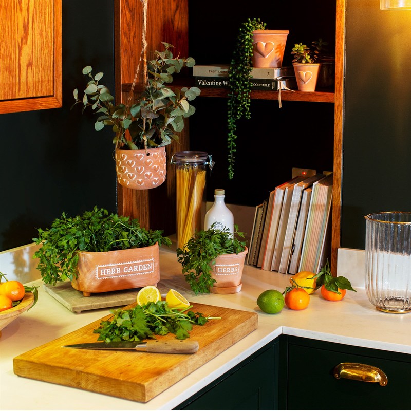 Sass & Belle Large Terracotta Planter with Heart