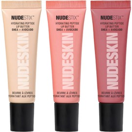 NUDESTIX Hydrating Peptide Lip Butter Tint Set – 3-Piece Glossy Lip Balm Kit with Avocado, Shea Butter & Peptides Plumping, Moisturizing Nude Lip Tints Clean, Vegan & Cruelty-Free