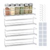 joeji's Kitchen Spice Rack Wall Shelf Metal 4 Pack Kitchen