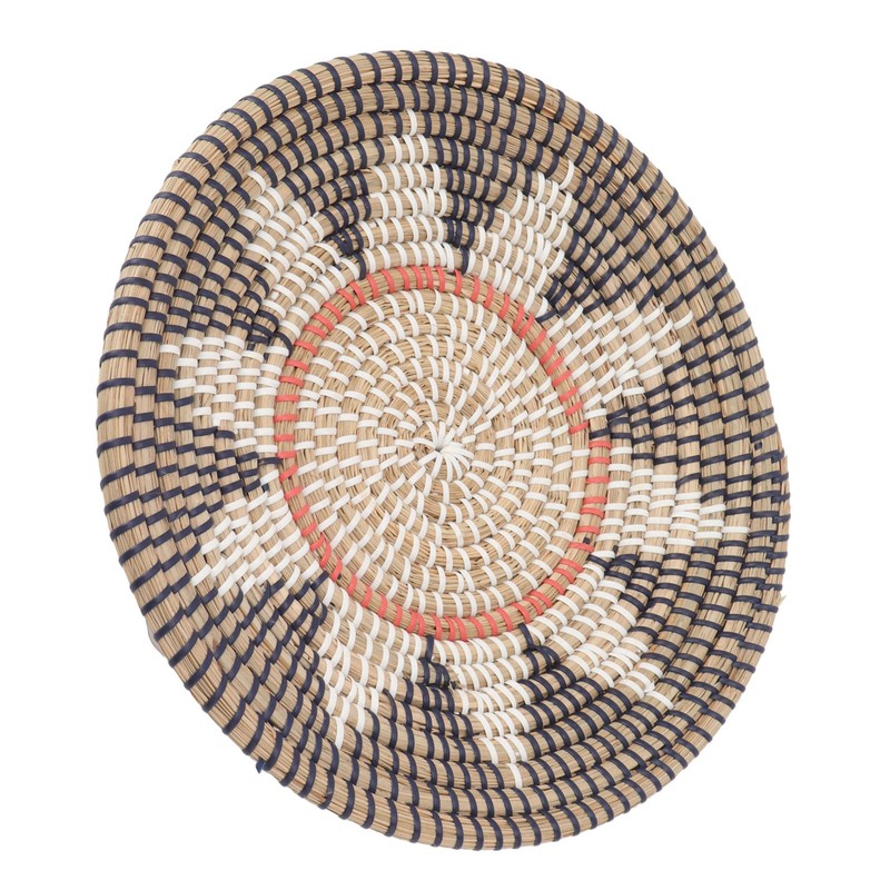 Round Grass Wall Ornaments 35cm Diameter Hand Knitting Hanging Woven
