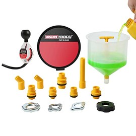 OEMTOOLS No-Spill Coolant Funnel Kit, 16 Piece with Coolant Tester, Antifreeze Tester Automotive