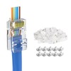 DARKROCK Cat6 Pass Through Connector 110-Pack for Ethernet Cables -