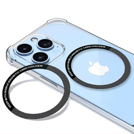 YIANERM 2 PCS Universal Metal Rings Sticker Compatible with Magnetic Wireless Charger, Ultra-Thin Metal Ring Magnetic Adapter Ring Conversion Accessories (black)