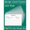 4x6 Recipe Card Protectors, 105 PACK Thick Recipe Card Covers