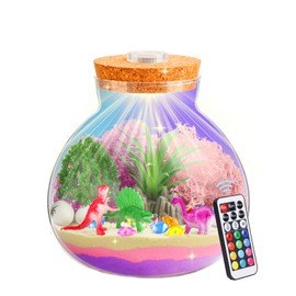 BellaAchtung Dinosaur Terrarium Set for Kids, Dinosaur Gifts Toy Craft Kit Birthday Gift for Boys Age 4, 5, 6, 7, 8-12 Years