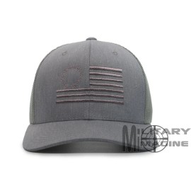 Military Imagine Betsy Ross Flag hat Heather / Gray cap Trucker Mesh Tactical Operator Snapback