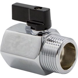 VARIOSAN Mini Ball Valve 12517 3/4 Inch Internal Thread x 3/4 Inch External Thread Chrome