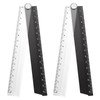 HARFINGTON 2pcs Folding Straight Ruler 30cm Metric Aluminum Alloy Protractor