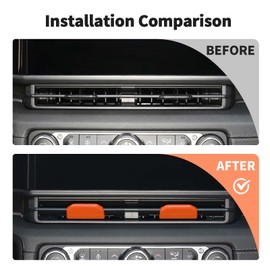 JWWY for Jeep JL Vent Air Outlet Adjustment Cover Trim Fit for 2024-2025 Jeep Wrangler JL JLU Gladiator JT 4xe Interior Accessories 2pcs Orange