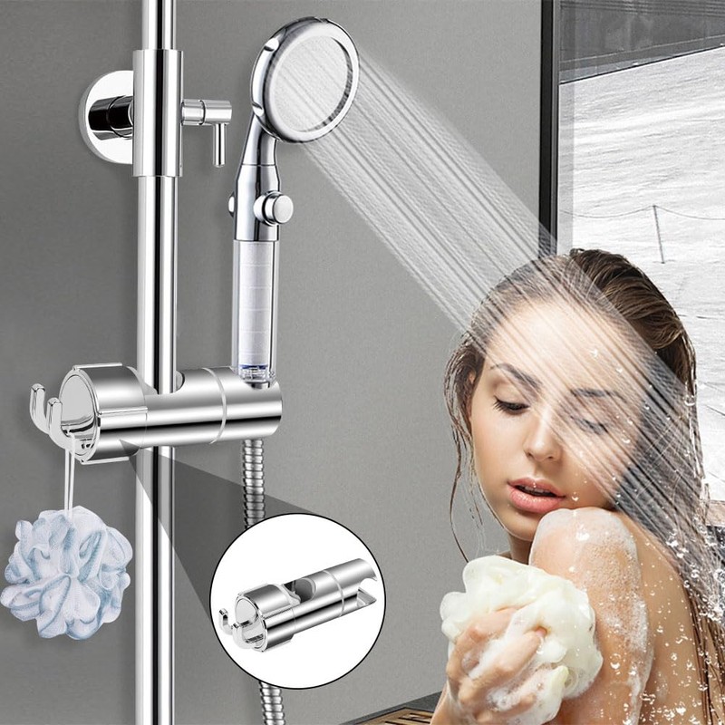 OSDUE Hand Shower Holder for 16-27MM Slide Bar, Adjustable Replacement