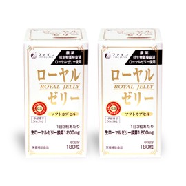 FINE JAPAN Royal Jelly 1200 Dried Royal Jelly Formulated (3-6 Tablets Per Day/180 Capsules), Made in Japan x 2 Pieces