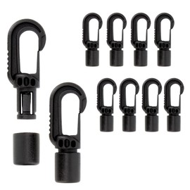 Dreamprint 10 x Plastic Hooks Carabiner Hooks for 8 mm Expander Ropes Rubber Rope Tarpaulin Rope Garden Tent Tarpaulin