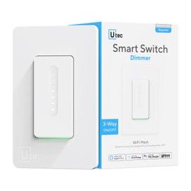 Smart 3 Way Dimmer Switch, Smart WiFi Mesh Dimmable Light Switch Compatible with Alexa, Google Assistant and SmartThings, 2.4GHz Wi-Fi Only, FCC/ETL Certified, No Hub Required, 1 Pack