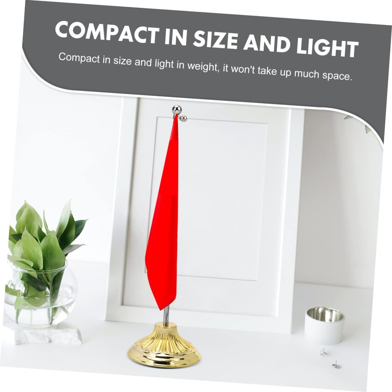 Mipcase Telescopic Stainless Steel Flag Stand Wear Resistant Desktop Flag