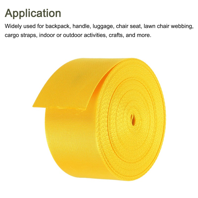 sourcing map Flat Nylon Webbing Strap 2 Inch 10 Yards