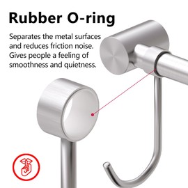 OKEPOO Kitchen Rail with Hooks, 30" Kitchen Utensil Hanger with 15 Pcs Noiseless Sliding Hooks, Organizer Storage Holder Wall Mounted for Kitchen/Bathroom/Bedroom, 304 Stainless Steel, Silver