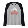 I Love Crawfish Crustacean Delight Raglan Baseball Tee