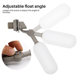 MOGOULUA 2pcs Float Ball Valve Shut-off 1/2 Inch Automatic Filling Water Tank Float Valves with Water Pipe Adapter Water Valves for Toilet Water Drinker Valves White