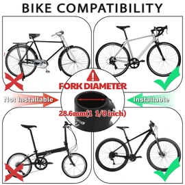 BUCKLOS Bike Stem Riser Extender MTB, 1-1/8" 28.6mm Bike Fork Stem, Handlebar Stem Aluminum Adapter for Mountain Bike, Road Bike, MTB, BMX