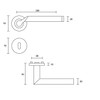 Design Lightning Handle Set Quick Assembly Screw Rosette Look Fixed