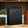 Yaocom Metal Money Donation Cash Box Collection Safe Suggestion Box