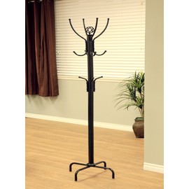 Frenchi Home Furnishing CR002 Coat Rack, 12 Hook, Black