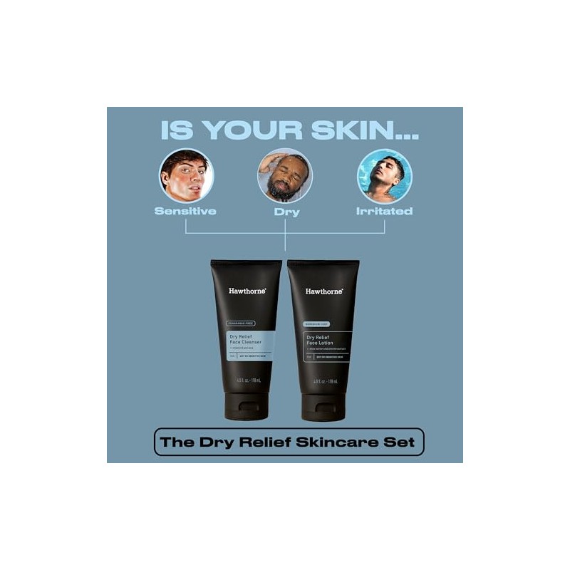 Hawthorne Kit Hidratante Cuidado Piel Masculina Facial Masculino Limpiador Loción