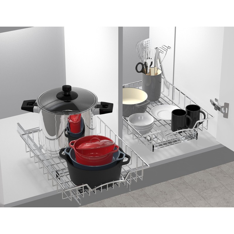 Simple Houseware Under Cabinet Pull Out Sliding Shelf Drawer Organizer,