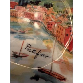 Opificio Etico City Opificio Etico Bowl Portofino Italy Vintage Signed Stamped Pasta Salad 9"