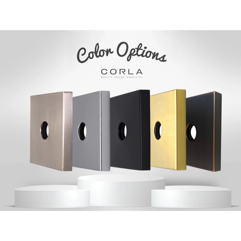 Corla Square 3.5" Shower Arm Flange Large Modern Escutcheon Replacement
