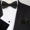Enlision Bow Tie Men's Plain Pre-Tied Bow Tie and Pocket