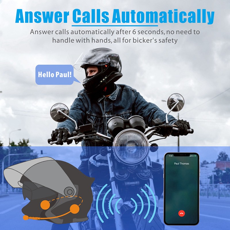 Motorcycle Helmet BT Headset ABS Motorcycle Helmet Intercom Headset Portable