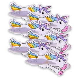TE-Trend Pack of 6 Unicorn Aviator Polystyrene Unicorn Glider Children's Polystyrene Flyer Party Bag Aviator Aeroplane Children's Birthday Throwing Glider Glider Multicoloured