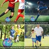 Haokelai Reflective Football Size 5, Holographic Soccer Ball with Pump