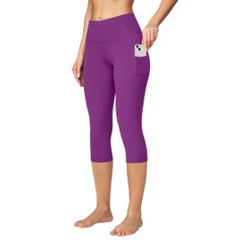 Ewedoos Womens Yoga Pants with Pockets Capri Leggings for Women Tummy Control Workout Leggings Compression Capris Pants