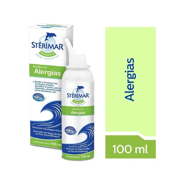 Stérimar Solución Fisiológica Nasal Manganeso 100 ml. Auxiliar en el