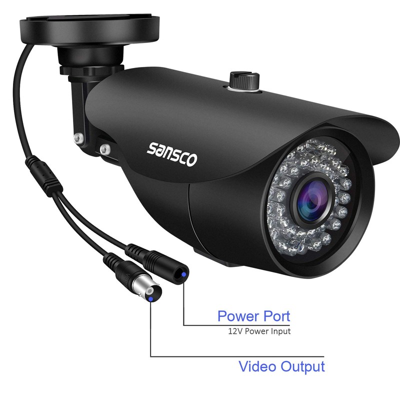 SANSCO 2MP CCTV Security Camera, All Metal Casing, Wired Analog