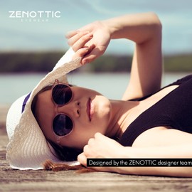 ZENOTTIC Multicolour Round Retro Sunglasses for Men & Women, Polarised Eyewear with UV400 Protection