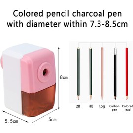Pencil Sharpeners Manual Sharpener Desktop Colored Pencil Sharpener Handheld Children Kids Gift School Stationery Office Students Supplies (Blue,Red)