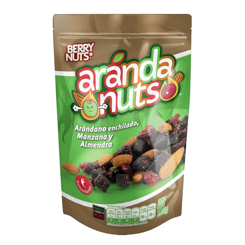 Berry Nuts Arandanuts, 180g (Arandano, Manzana y Almendra enchilado)
