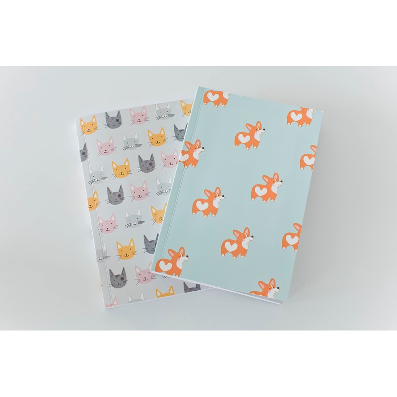 Pearhead Pet Cat Journal, Sweet Cat Face Notebook, School Journal