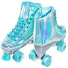 JajaHoho Roller Skates for Women, Holographic High Top Faux Leather