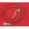 Buycelebrate Black Leather Twisted Hand Braided Rope Chain Cord String