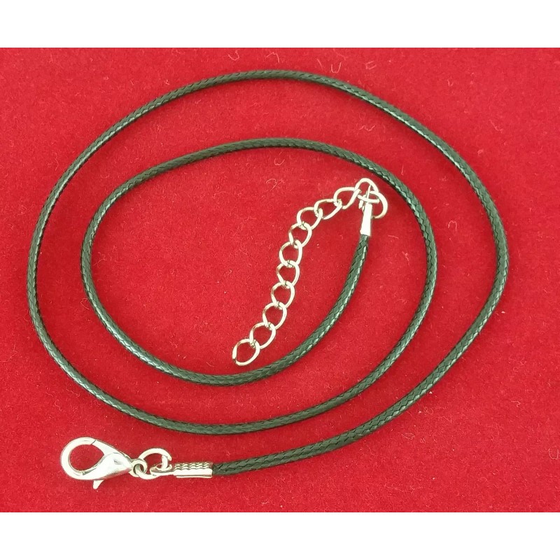 Buycelebrate Black Leather Twisted Hand Braided Rope Chain Cord String