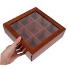 Gatuida Wooden Tea Bag Organizer with Compartments Lid for Easy