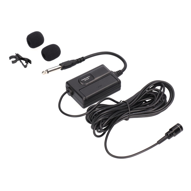 236in Wired Lavalier Microphone Clip On Lapel Condenser Mic for