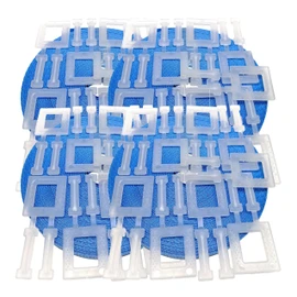 Pallet strapping kit Blue 20m x 12mm with 9 plastic buckles, 4 pack